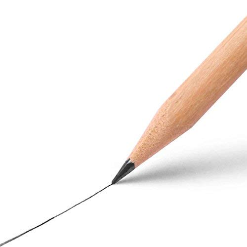 Lápices de HB Juego de hexágono de grafito de madera natural básico para dibujo, útiles escolares de oficina de escritura 17.9 * 0.7 cm (50 P）