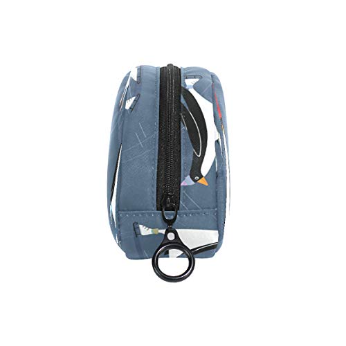 Lápiz Bolsa Bolso Funda Bolsa Patinaje Pingüino Maquillaje Cosmético Semicírculo para Chicas Niños Escuela de Viaje