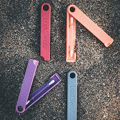 LastSwab Bastoncillos Oídos - Turquesa delfín - Bastoncillos Ecológicos Q-Tip - Bastoncillo de Silicona Limpiador Oídos