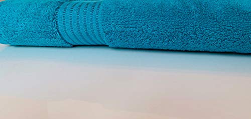 Lazzaro Home - Juego de toallas de mano de algodón egipcio, 2 toallas de mano, color gris, 650 g/m², algodón egípcio, verde azulado, 2 Bath And 2 Hand Towels