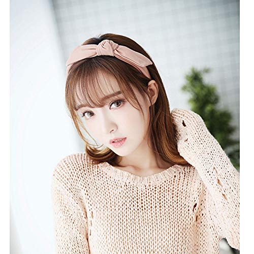 LDH Horquilla Arco Diadema Femenino del último Equipo de ala Ancha Banda for el Cabello Diadema Adulto Cinta de Raso de Seda Mercerizado (Color : Verde)