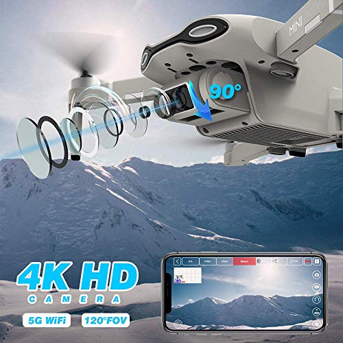 le-idea Drone con Camara HD, IDEA39 4K sin Escobillas Drones con Camara Profesional Estabilizador GPS, Posicionamiento de Flujo óptico, Fotografía de Gestos con Las Manos, 2 baterías (30 Minutos x2)