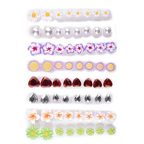 Lecimo DIY 8pcs / Set Separador del dedo del pie Flor de silicona Diamante Pie Nail Art Tools Pedicure a s d