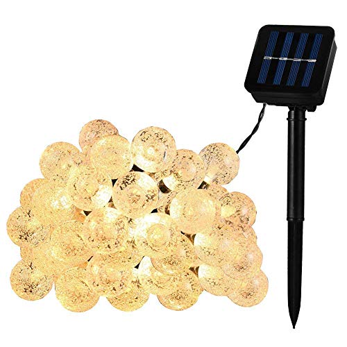 LEDGLE Luces de Burbuja de Hadas LED impermeable luz de Bola de Cristal con 8 modos iluminación, 30 luces LED, Blanco cálido