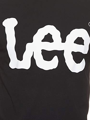 Lee Logo tee Camiseta, Negro (Black Ai01), Large para Hombre