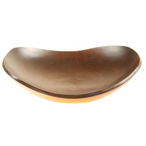 Leewadee Bandeja Decorativa, 30x24x4 cm, Madera de Mango, marrón