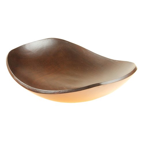 Leewadee Bandeja Decorativa, 30x24x4 cm, Madera de Mango, marrón