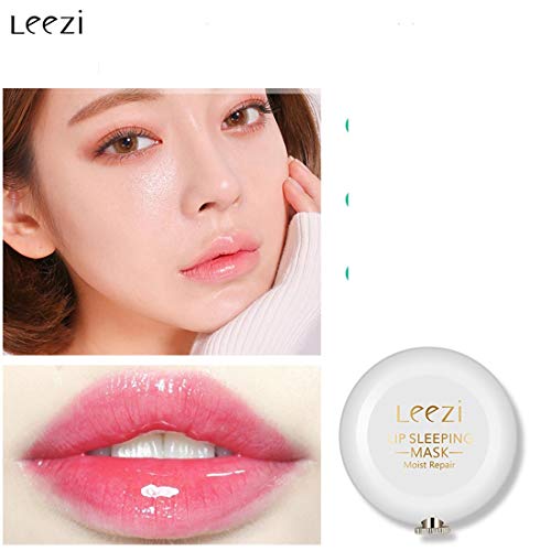Leezi Lip Mask Rose Essence Nutishing Lip Moisturizer Aligera las líneas de los labios Elimina la piel muerta Reparación de labios Cuidado Labios secos Tratamiento-Rosa