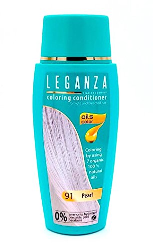 Leganza, 7 aceites naturales, bálsamo para el pelo de color perlado 91