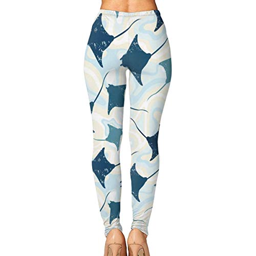 Leggings de Entrenamiento Deportivo con pantalón de Yoga Swimming Manta Rays High Waist Tummy Control Womens Yoga Workout Pantsn