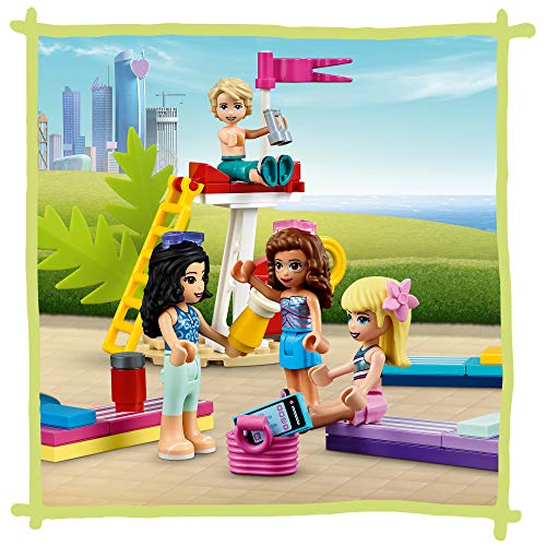 LEGO Friends Heartlake City Friends Parque Acuático Fun Set de Juego con Mini Muñecas Stephanie, Emma y Olivia, Juguetes Serie Summer Holiday, multicolor (Lego ES 41430)