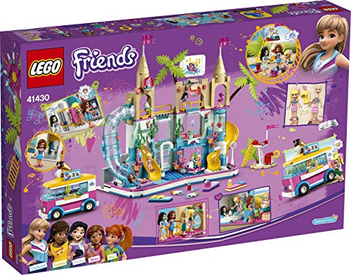 LEGO Friends Heartlake City Friends Parque Acuático Fun Set de Juego con Mini Muñecas Stephanie, Emma y Olivia, Juguetes Serie Summer Holiday, multicolor (Lego ES 41430)