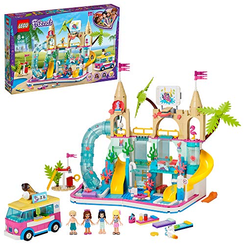 LEGO Friends Heartlake City Friends Parque Acuático Fun Set de Juego con Mini Muñecas Stephanie, Emma y Olivia, Juguetes Serie Summer Holiday, multicolor (Lego ES 41430)