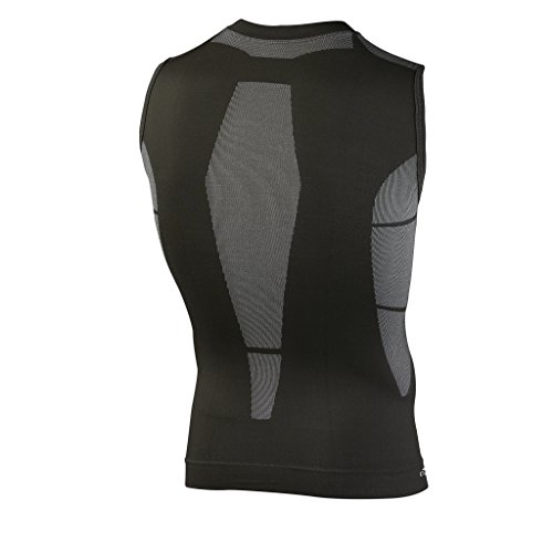 Leone 1947 ABX01 Camiseta sin Costuras y sin Mangas, Unisex – Adulto, Negro, S/M