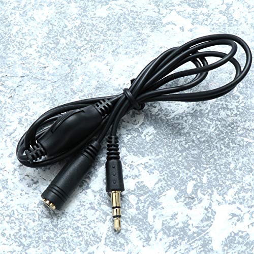 LEORX Extensión Audio estéreo Cable - 1M3,5 mm macho a cable hembra para auriculares con Control de volumen