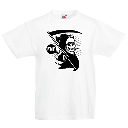 lepni.me Camisas para niños Muerte (12-13 Years Blanco Multicolor)