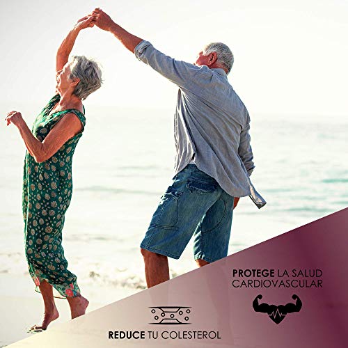 Levadura de arroz rojo para reducir y bajar los niveles de colesterol LDL y aumentar el nivel de HDL | Levadura de arroz rojo + coenzima Q10 + resveratrol + mango africano + vitamina D | 60 cápsulas