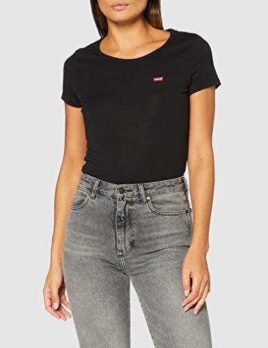 Levi's Camiseta, 2 Pack tee Mineral Black & Mineral Black, XS para Mujer