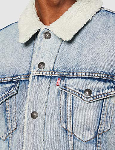Levi's Type 3 Chaqueta Vaquera, Azul (Stonebridge Sherpa Trucker 0070), Small para Hombre