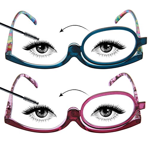 LianSan - Gafas de lectura con lentes giratorias para maquillaje L3660 (pack de 2 unidades)