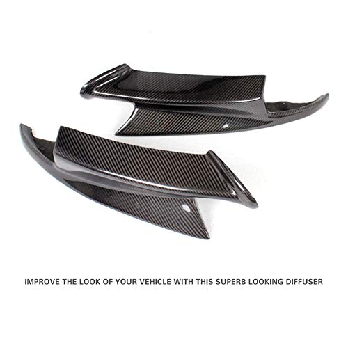 LIBAITIAN Protector de Parachoques Delantero Aletas Kit de Labios Canards Spoiler Divisor Valence Chin Apto para B.M.W Serie 3 E92 E90 E93 Real M3 Sedan Coupe Convertible 2007-2013 Fibra de Carbono