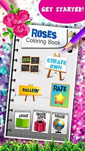 Libro de colorear rosas