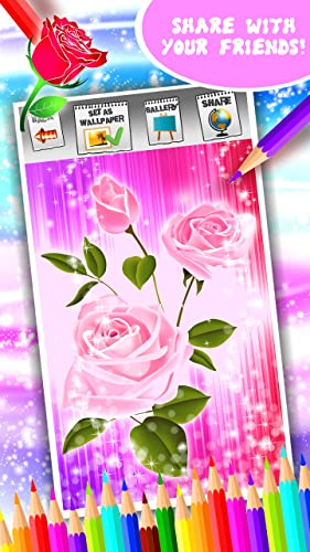 Libro de colorear rosas