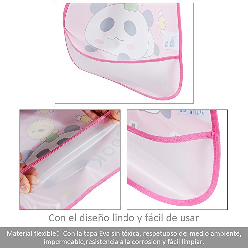 Lictin 12 pcs baberos de bebé impermeables Unisex para niños pequeños de 6 meses a 6 años