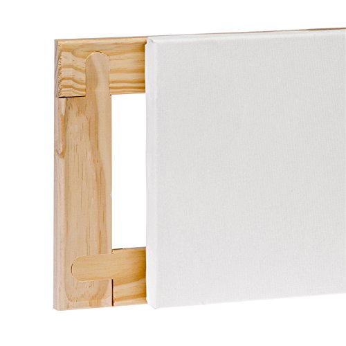 Lienzos Levante Lienzo de algodón en Blanco, Listones de 46x17 mm, Imprimación Óleo, 80x80 cm