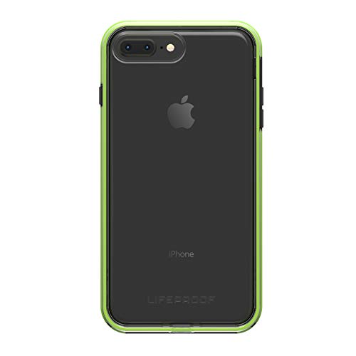 LifeProof Slam - Funda Anti caídas Deportiva para iPhone 8/7 Plus, Contorno Negro/Verde y Trasera Transparente