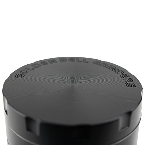 LIHAO [Nueva Versión] Grinder Metálico 4 Piezas para Hierbas y Especias (55mm, Negro)