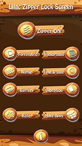 Lilac Zipper Lock Screen