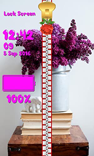 Lilac Zipper Lock Screen