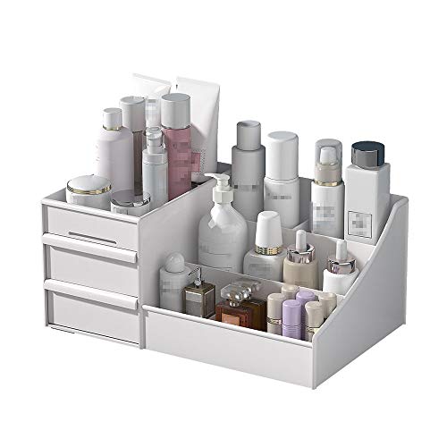 LIMIAO Cajón de Tipo de Almacenamiento Caja de cosméticos Dormitorio Acabado Cuidado de la Piel apósito plástico de Escritorio Mesa Estante máscara de Barra de Labios