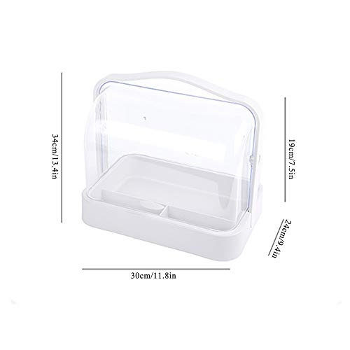 LIMIAO Sencilla Prueba de Agua cosméticos de Almacenamiento portátil Caja de plástico Caja de Maquillaje Polvoriento Estante de Barra de Labios Cuidado de la Piel apósito de Almacenamiento de Tabla