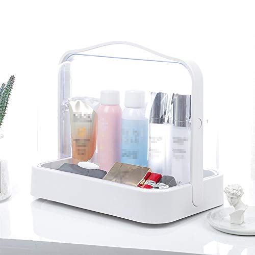 LIMIAO Sencilla Prueba de Agua cosméticos de Almacenamiento portátil Caja de plástico Caja de Maquillaje Polvoriento Estante de Barra de Labios Cuidado de la Piel apósito de Almacenamiento de Tabla