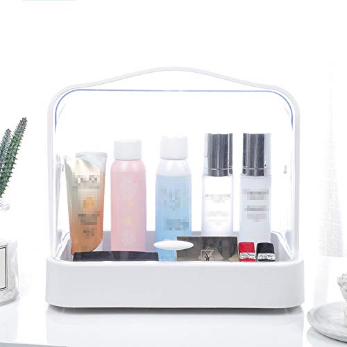 LIMIAO Sencilla Prueba de Agua cosméticos de Almacenamiento portátil Caja de plástico Caja de Maquillaje Polvoriento Estante de Barra de Labios Cuidado de la Piel apósito de Almacenamiento de Tabla