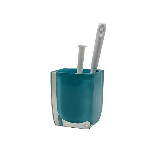 Limpieza de inodoros YYONGAO Toilet Bowl Cepillo de dientes Cepillo Y Holder, inodoro de limpieza del sistema de fregado Con Wand, debajo del borde del cepillo del labio Y Almacenamiento Carrito for e