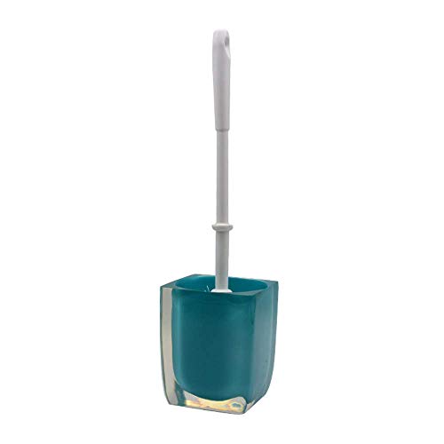 Limpieza de inodoros YYONGAO Toilet Bowl Cepillo de dientes Cepillo Y Holder, inodoro de limpieza del sistema de fregado Con Wand, debajo del borde del cepillo del labio Y Almacenamiento Carrito for e