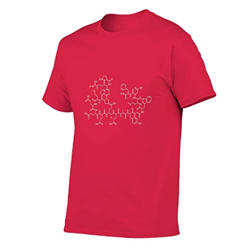 Lind88 - Camisetas de algodón con fórmula química para hombre - Science Summer Casual Top Wear Rojo Rojo1 L