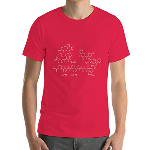 Lind88 - Camisetas de algodón con fórmula química para hombre - Science Summer Casual Top Wear Rojo Rojo1 L