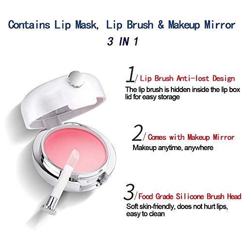 Lip Sleeping Mask - Lip gloss and Moisturizers Long lasting Night Treatments Lip care balm Chapped cracked lips for girls, women and Men