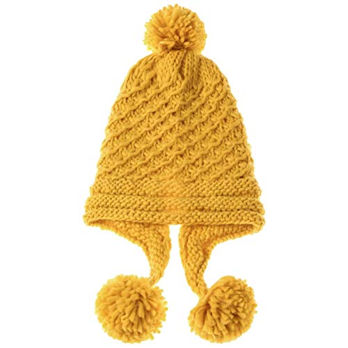 Lipodo Inca Gorro pompón Mujer/Hombre - Gorro Caliente en Estilo Extragrande de Moda - Gorro Inca Otoño/Invierno - Gorro Mullido de Invierno con Pompones - Gorro de Punto Talla única 53-57