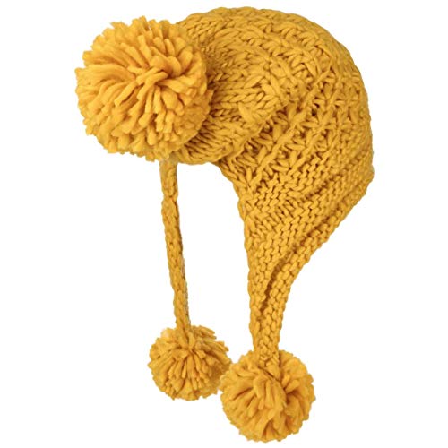 Lipodo Inca Gorro pompón Mujer/Hombre - Gorro Caliente en Estilo Extragrande de Moda - Gorro Inca Otoño/Invierno - Gorro Mullido de Invierno con Pompones - Gorro de Punto Talla única 53-57