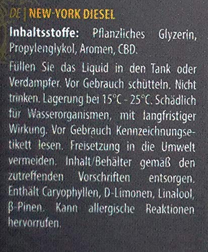 LIQUIDO CBD ORIGINALS HARMONY NEW YORK DIESEL 10ml -30mg,100mg,300mg,600mg,E-LIQUID NUEVO SABOR- (SIN NICOTINA) (300MG CBD)