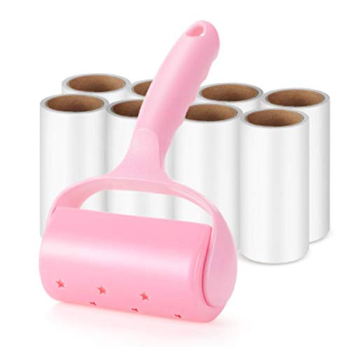 liuer 12PCS Rodillo de Pelusa Quitapelusas con Recambios Lint Roller Quitapelusas de Adhesivo Manual Removedor de Polvo pegajoso Recolector Pelo Cepillo Limpiador del Polvo para Ropa Caspa