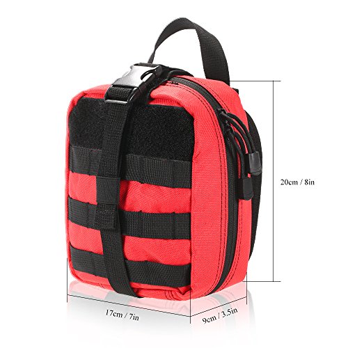Lixada Bolsa de Primeros Auxilios Médica al Aire Libre MOLLE Sistema Utilidad Bolsa con Parche de Primeros Auxilios