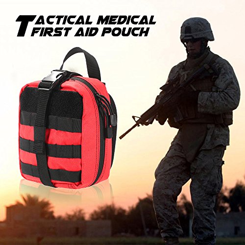 Lixada Bolsa de Primeros Auxilios Médica al Aire Libre MOLLE Sistema Utilidad Bolsa con Parche de Primeros Auxilios