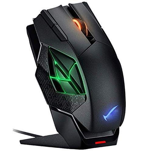 LIYANG Ratón para juegos (8200 DPI, 12 botones programables) USB Profesional con cable, cómodo ratón de tamaño completo RGB Colorido, DPI, Plug And Play, juego perfecto.