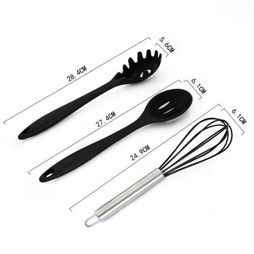 Liyoung Utensilios Antiadherentes para Cocina de Silicona, Set de 10